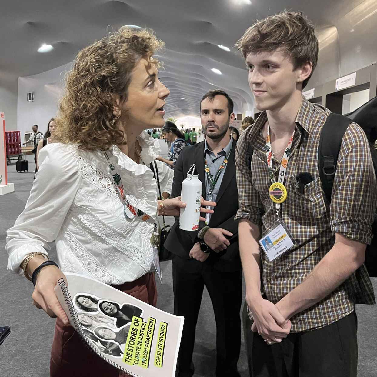 Klimaatbeweging bij de Tweede Kamer.